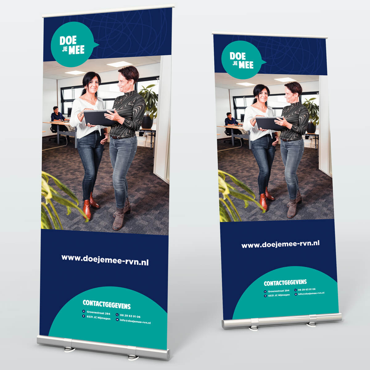 Rollup banner ontwerp campagne Doe je mee