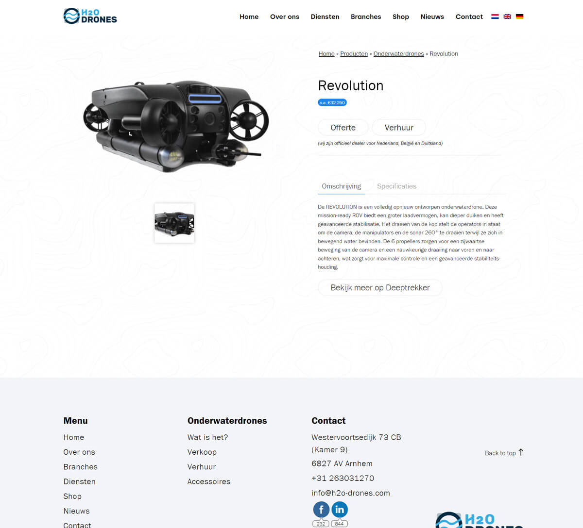 Shopmodule in website als catalogus