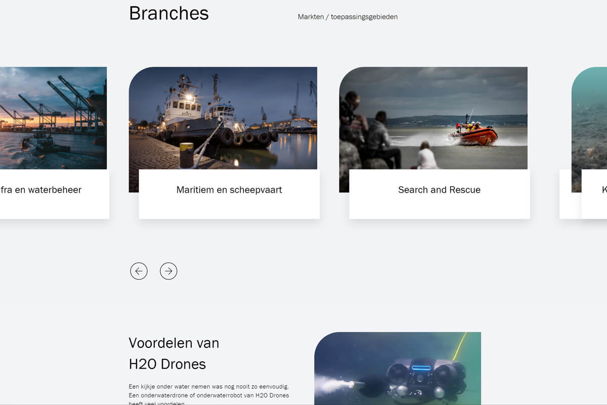 website ontwerp H2O drones