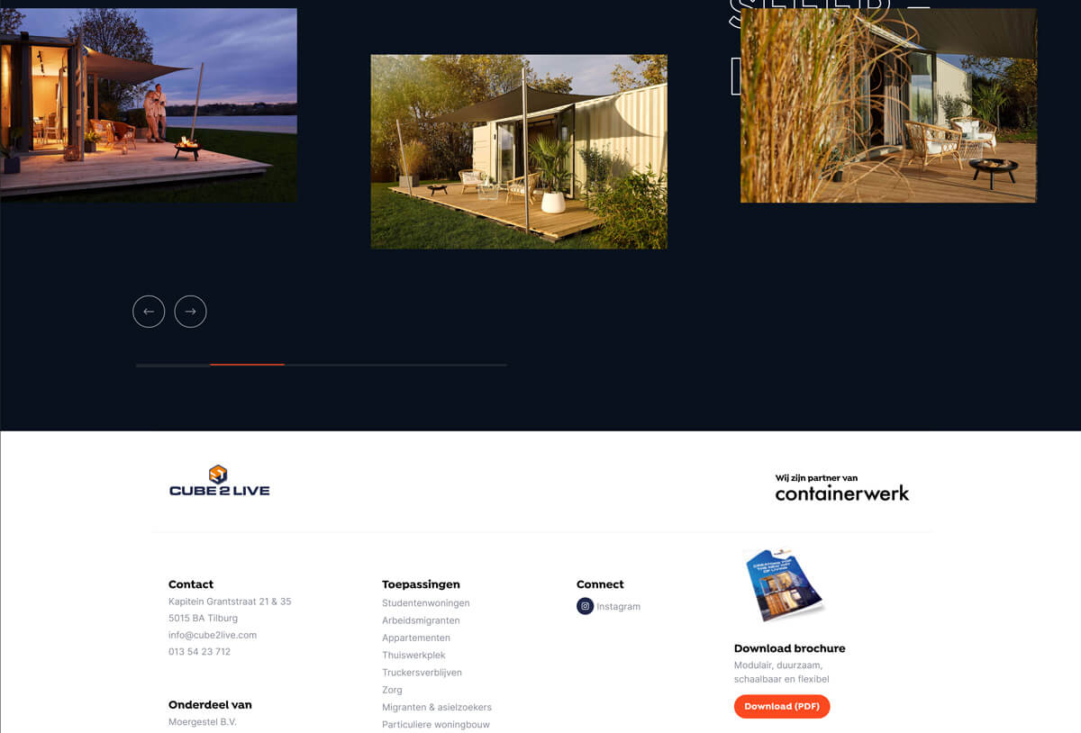 website ontwerp Cube2Live 03