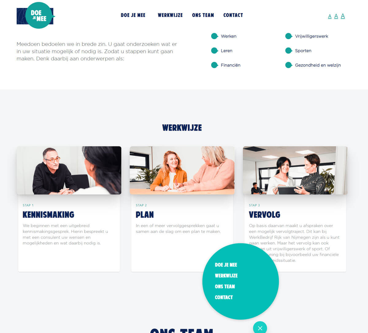 Onepage website campagne Doe je mee